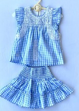 J Marie embroidered Juniper Set 5T Retail 136 Price 49 Blouse Skort