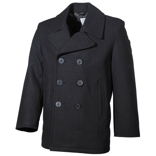 MFH Abrigo Chaqueta Hombre Clásico Marina Militar Estados Unidos US Pea  Black | eBay