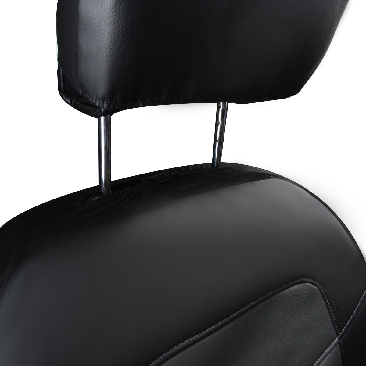 Front Car Seat Covers PU Leather Universal Front Grey Black Airbag