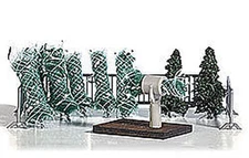 Busch Christmas Tree Sale Scene - Model Railroad Tree - #1182