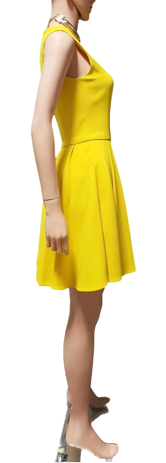 Abito giallo senza maniche A I 2015 Look #10 Versace 38 2