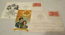 US 1962 FDC, Girl Scouts 50th Anniversary, 2 Lot , 4&cent; Burlington VT.