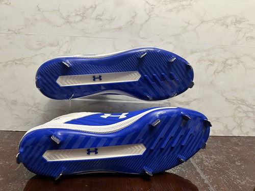 Under Armour Men's Baseball Cleats Size 14 Royal Blue White Low NWOB - Picture 8 of 8
