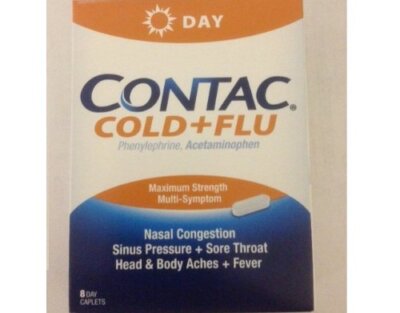 Contac Cold Flu Day, 8 Caplets (Pack of 6)