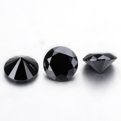 Diamante in Moissanite Nero da 0.5 ct a 7.0 ct Round Black