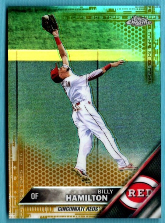 2016 Topps Chrome Gold Refractor #9/50 62 Billy Hamilton