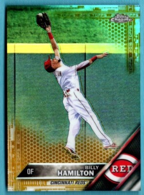 2016 Topps Chrome Gold Refractor #9/50 62 Billy Hamilton
