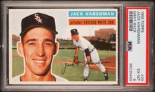 1956 Topps Jack Harshman PSA 6 EX-MT Chicago White Sox Gray Back Card #29   cc23