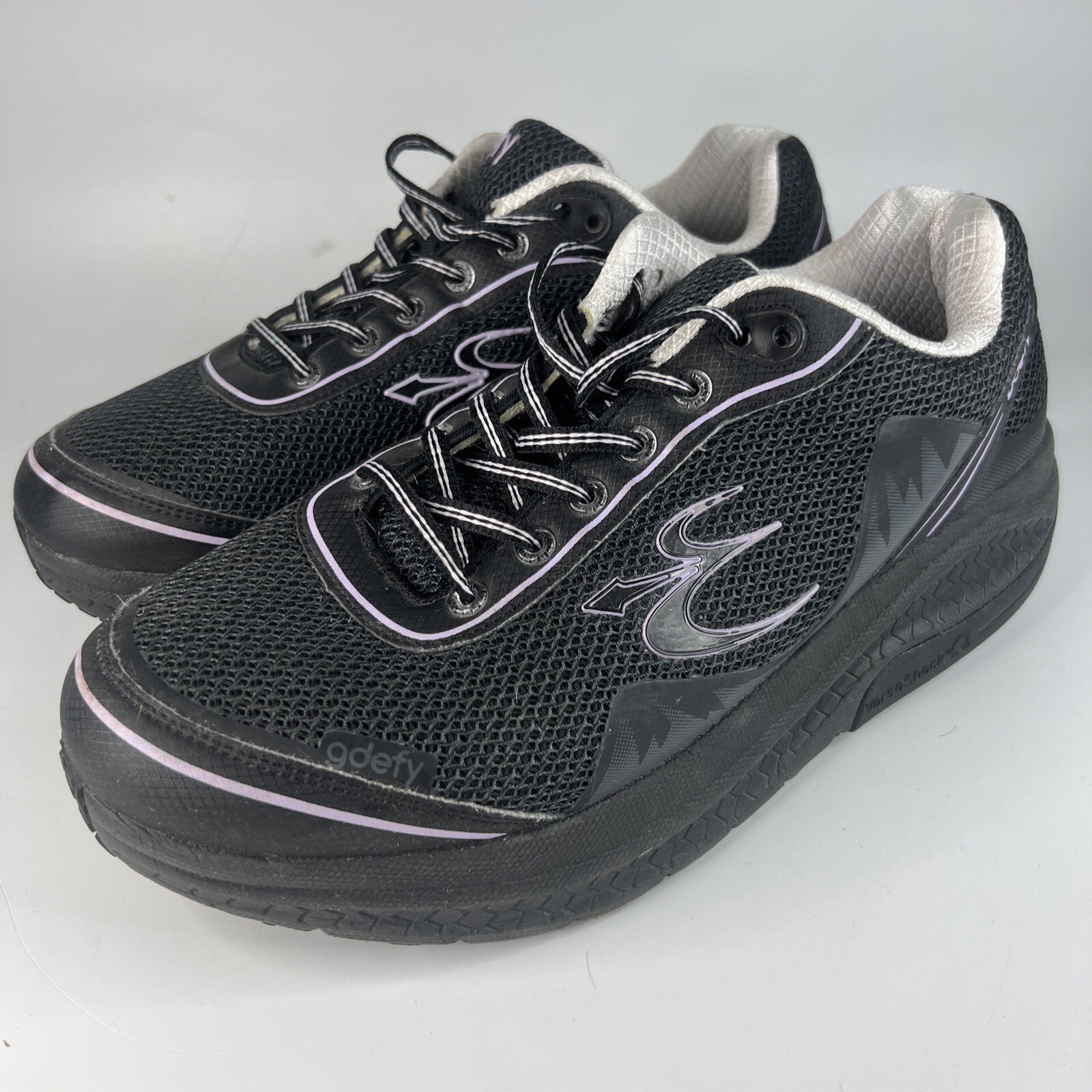 GDefy Gravity Defyer Mighty Walk Women's Shoes Black Purple TB9024FLPW