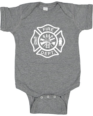 Fire Dept. Cute baby clothes infant t-shirt one piece gift romper firefighter