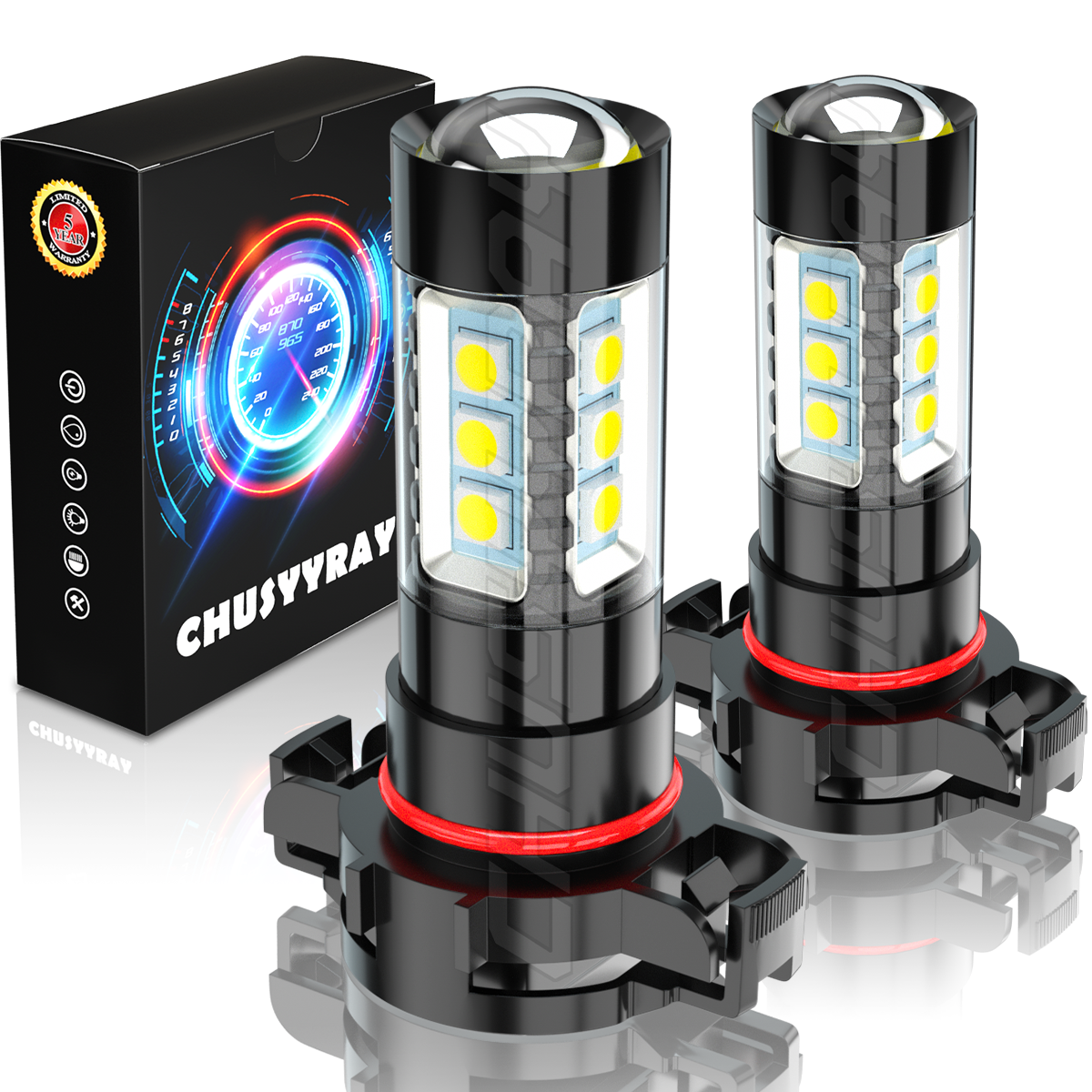 5202/2504 LED Fog Light Bulbs For Jeep Gladiator Wrangler 2020