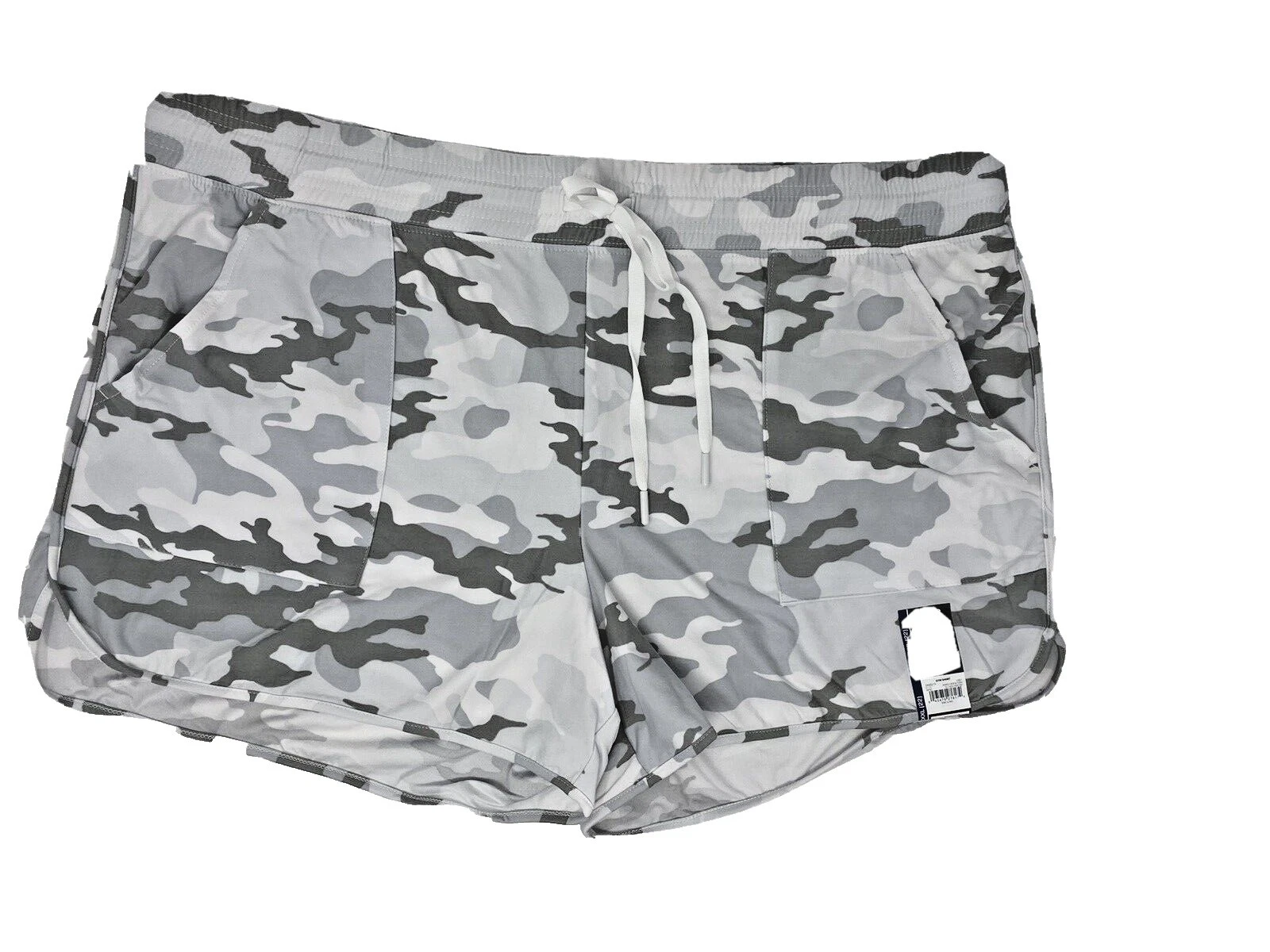 迷彩白色短裤女