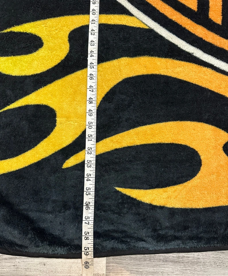 Manta polar Harley Davidson logotipo alas llamas negro naranja 60 x 49 motocicleta Foto 4 de 4