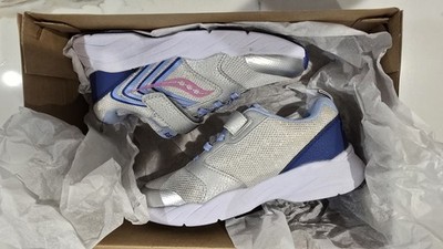 New with Box Saucony Wind FST Silver/Blue/Pink Shoes Size 1