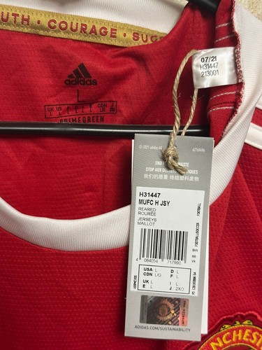 Manchester United 2021 2022 Ronaldo #7 Home Fußball Trikot Adidas H31447 Gr. L - Bild 6 von 6