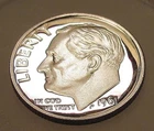 1961 Gem CAMEO  Proof Dime 90% Silver Outstanding Luster  #507 ~ 3
