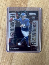 Jaxson Dart 2025 Panini Prizm Fireworks Rookie #6 New York Giants Football Card