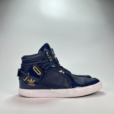 Adidas Adi-Rise Mid Navy Blue Gold Basketball Sneakers Shoes G20517 Mens Size 10