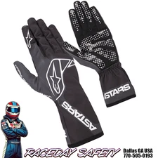 Alpinestars Tech-1 K RACE V2 ONE VISION Kart Gloves Black/Tar Gray 3552123-1169