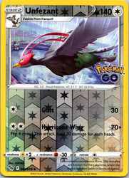 Unfezant 063/078 Pokémon GO Reverse Holo Uncommon
