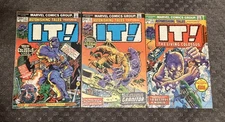 Lot of 3 Marvel Comics Group - Astonishing Tales featuring IT!  (1974)