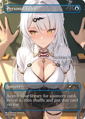 MTG - Personal Tutor - Fanart Borderless Style - EDH / Playtest