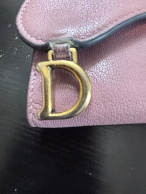 Authentic Christian Dior Saddle Lotus Wallet – Pink Grained