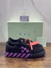 Off-white Virgil Abloh Low Vulcanized Sneakers Black Purple Icon Men 42
