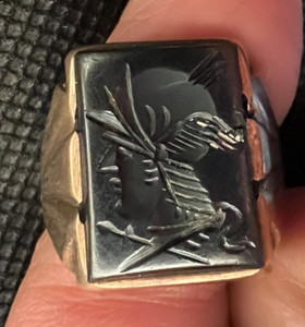 Hematite Intaglio Ring | eBay