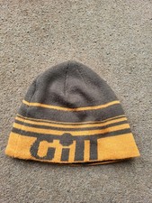 Gill Beanie Orange And Brown With Large Logo