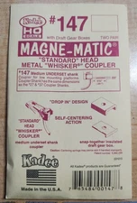 HO SCALE KADEE #147 MEDIUM UNDERSET SHANK STANDARD HEAD METAL WHISKER COUPLERS 