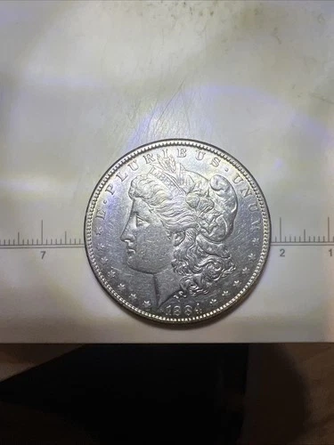 1884 CC MORGAN DOLLAR GEM BU+++! SCARCE CC MINT MARK! RIM TONING