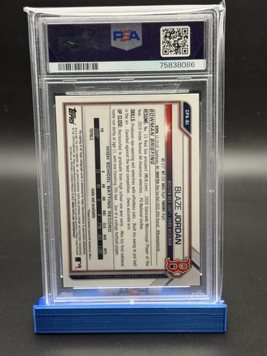 Bowman Chrome Blaze Jordan 2021 amarillo automático/75 PSA 10 - Imagen 2 de 2