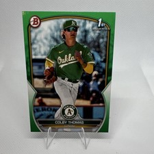 Bowman 2023 Prospects Rookie Colby Thomas #BP-32 Green Oakland Athletics /99