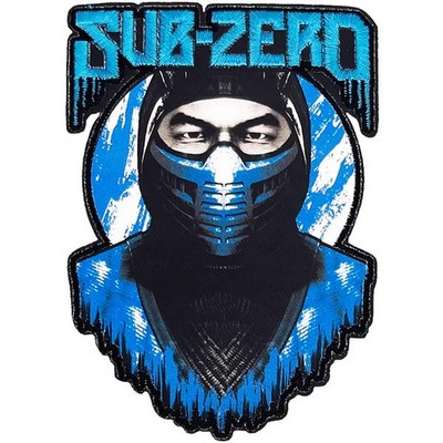 Patch - Mortal Kombat Sub-Zero 3''x4.3'' NEW Iron-On Embroidered Classic Game