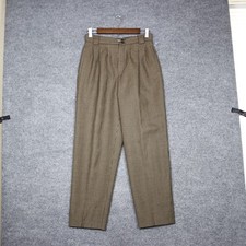 VTG Giorgio Sant Angelo 100 Pure Wool Houndstooth Pleated Trousers Pants Size 8