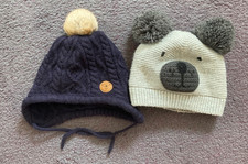 2x baby boy winter hats size 1-2 yrs