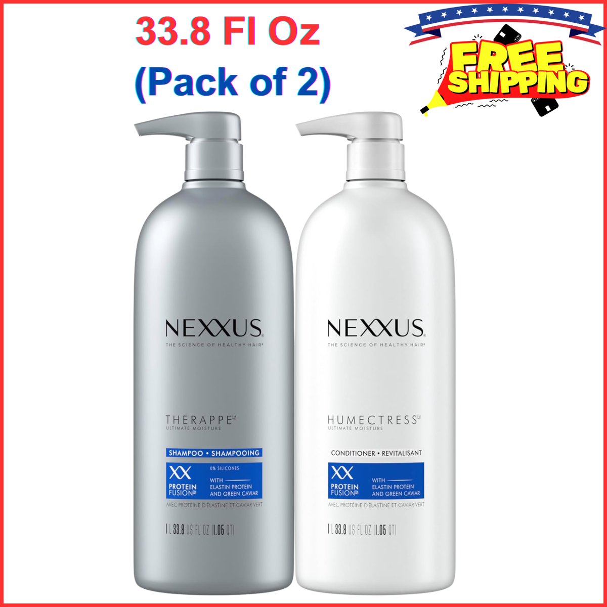 Nexxus Shampoo and Conditioner Therappe Humectress Elastin (Set of