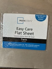Mainstays TWIN Flat Sheet Brownstone 200TC  60% cotton 40% Polyester NEW
