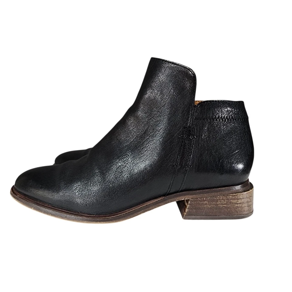 Franco Sarto Botines Talla 9.5M Mujer NAPOLI Negro Cuero Cremallera Botines 1.5" Foto 3 de 4