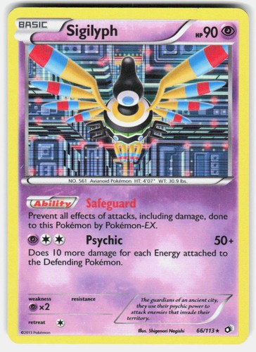 Pokemon Sigilyph Legendary Treasures #66/113 LP