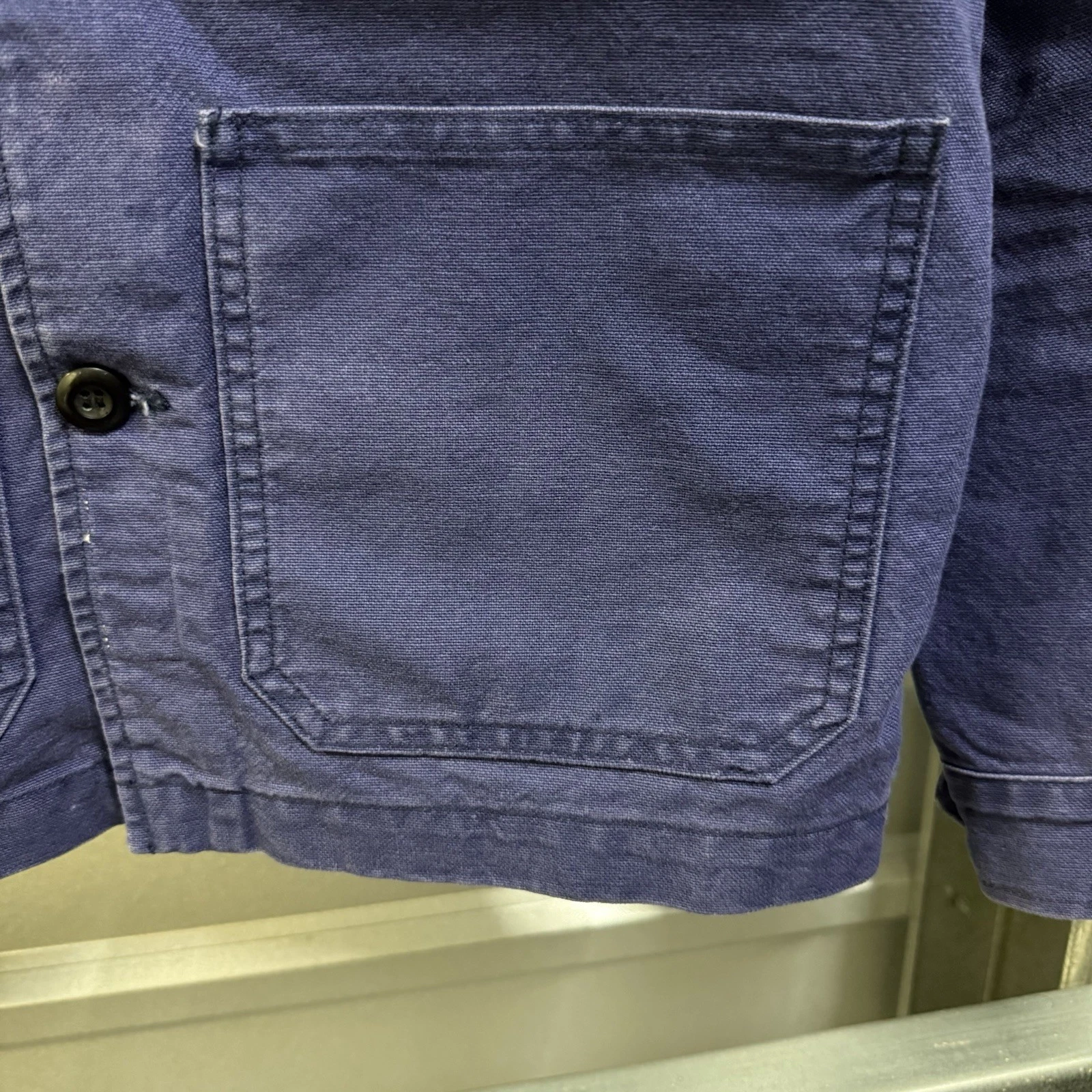 Imogene + Willie Jack Jacket French Blue Cotton Canvas Chore Coat Men’s XS USA - product detail image 10