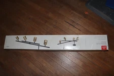 Globe Electric 4-Light Track Lighting Matte Brass Track Heads Matte Black