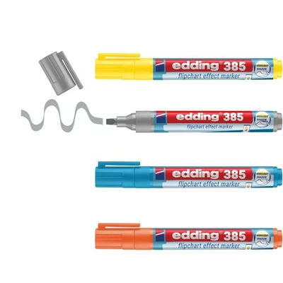 Edding 385 Flipchartmarker für Papier Flipchart Effekt Hightlight+Shadow Marker - Bild 1 von 3
