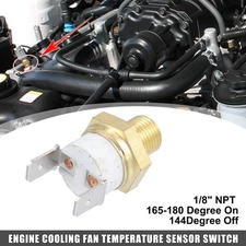 1 Pcs Car Radiator Sensor Switch 1/8'' NPT 165-180 Degrees on 144 Degrees Off