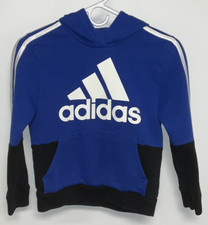 Adidas Hoodie Youth Small Blue