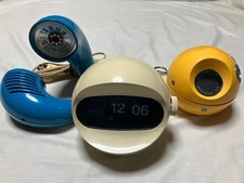 Space Age Seiko SD506 Flip Clock Panasonic R-72 R-70 Radio Lot Retro Vintage JP
