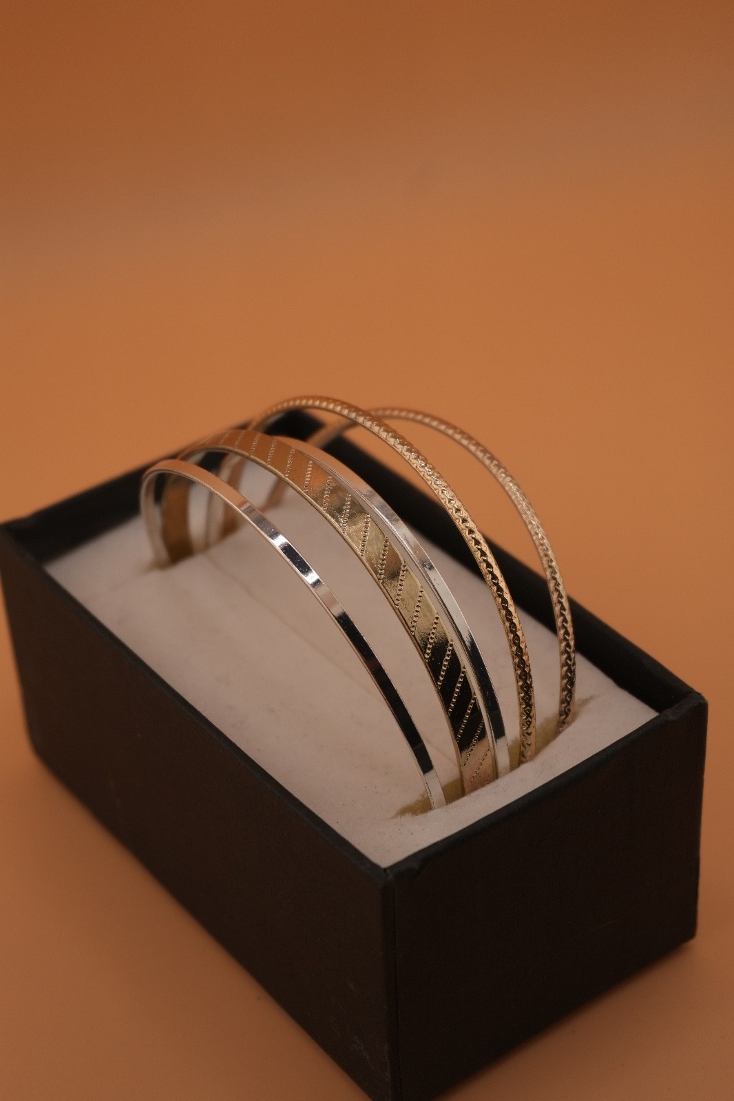 Vintage Napier mixed metal bangle bracelet set, g… - image 1