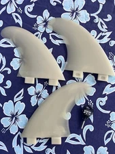 FCS M5 3-Fin Thruster Set - Clear (with Key)