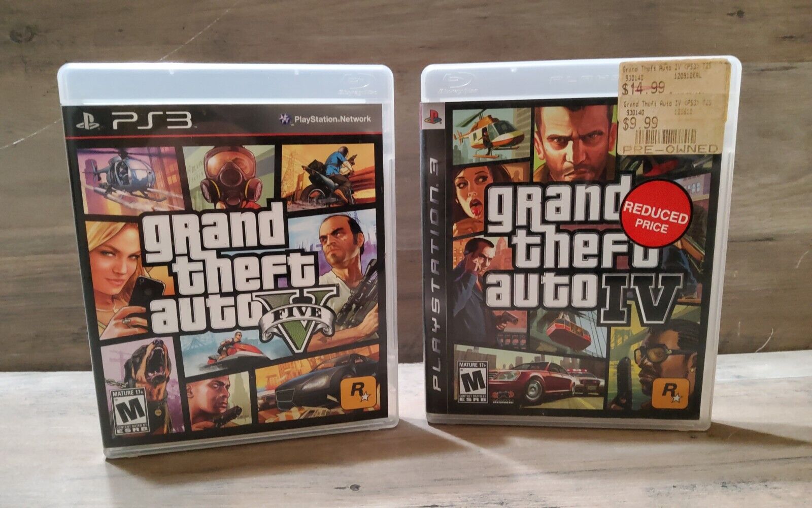 Grand Theft Auto IV AND V-PS3 GTA 4 & GTA 5 PlayStation 3 CIB W/Maps